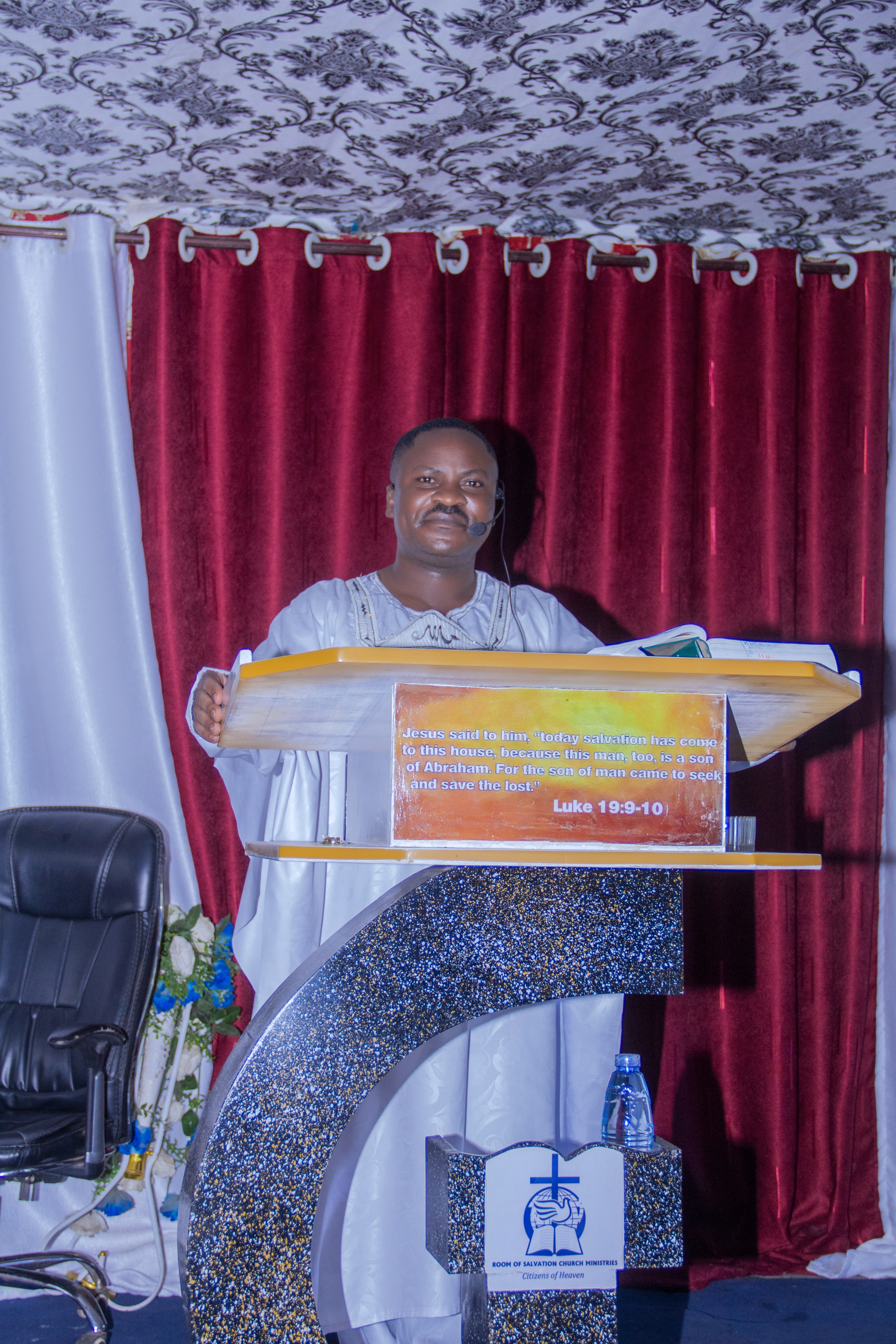 Pastor Baguma preaching